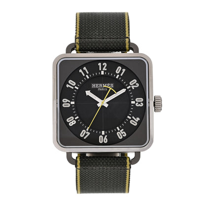 Hermes Stainless Steel Fabric 38mm Carre H Automatic Watch Gris Perle 1 of 5