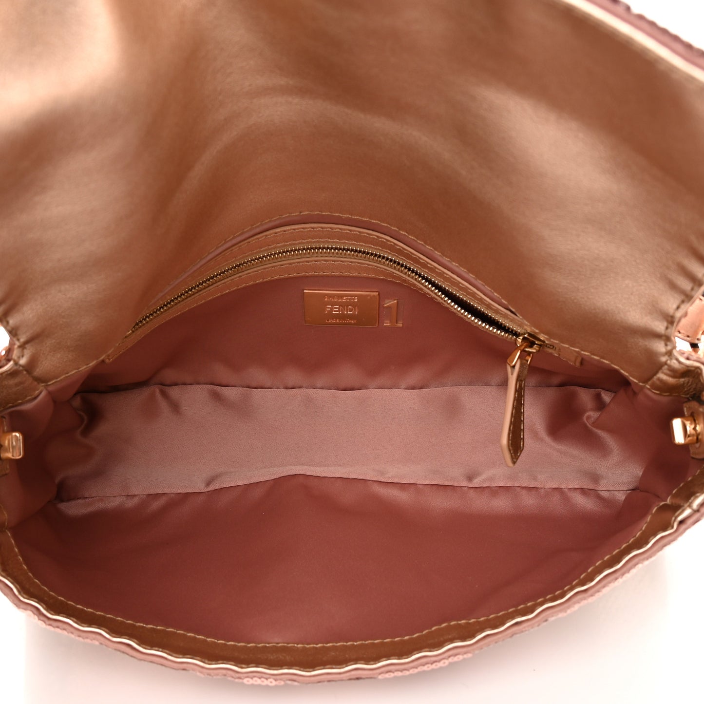 Sequin Metallic Nappa Pequin Baguette Rame