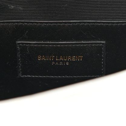 Saint Laurent Calfskin Monogram Chevron Shoulder Bag Crema Soft 6 of 17