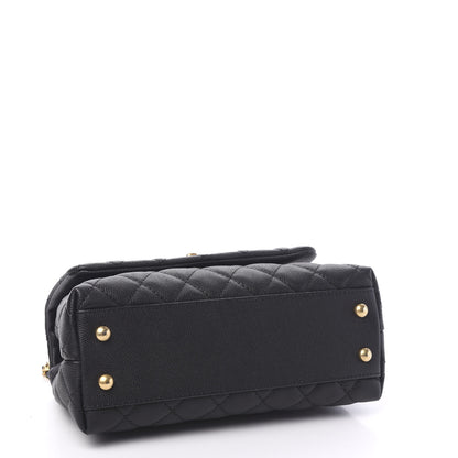 Chanel Caviar Lizard Embossed Quilted Mini Coco Handle Flap Black 5 of 20