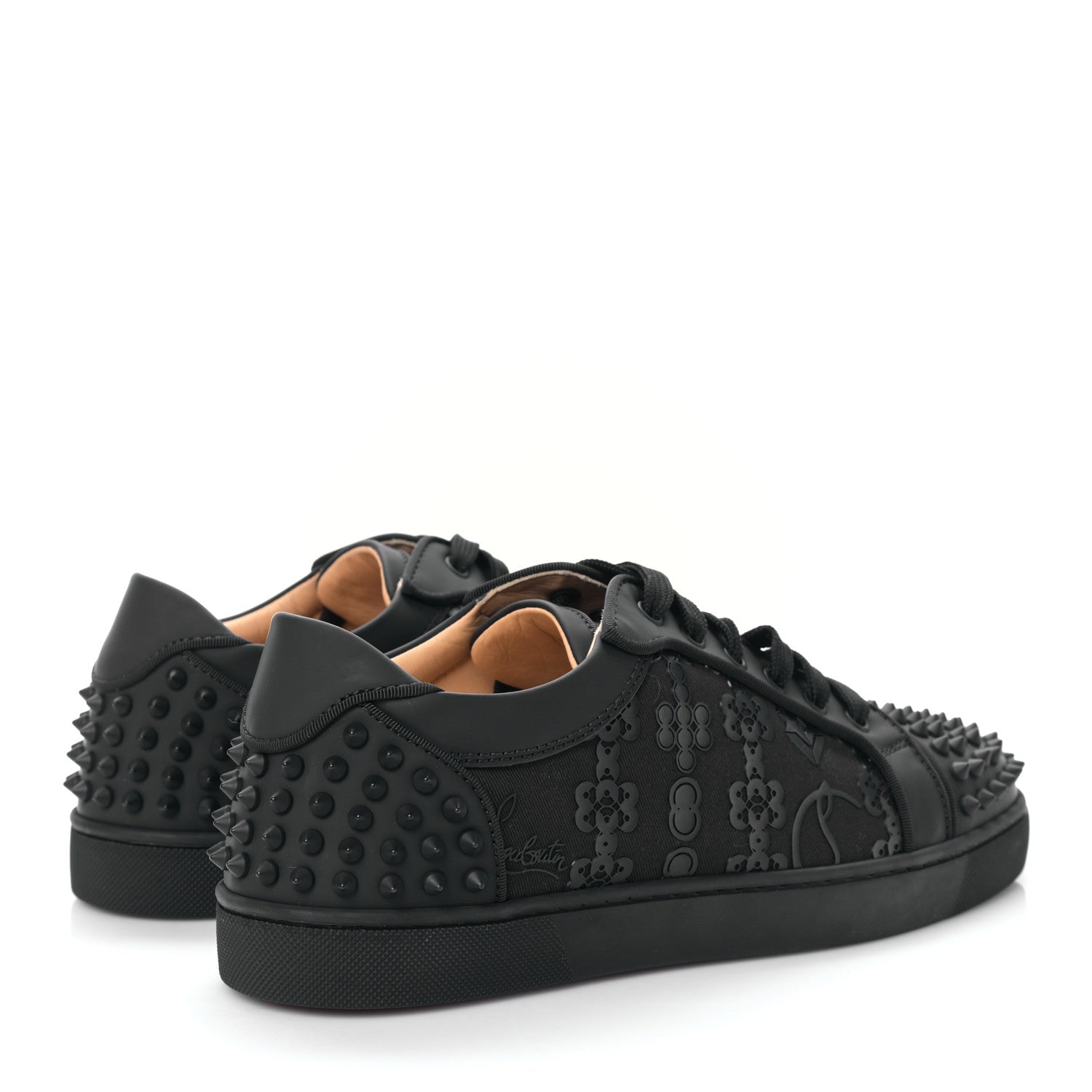 Christian Louboutin Calfskin Loubinetic Mens Seavaste 2 Orlato Flat Sneakers 42 Black 4 of 8