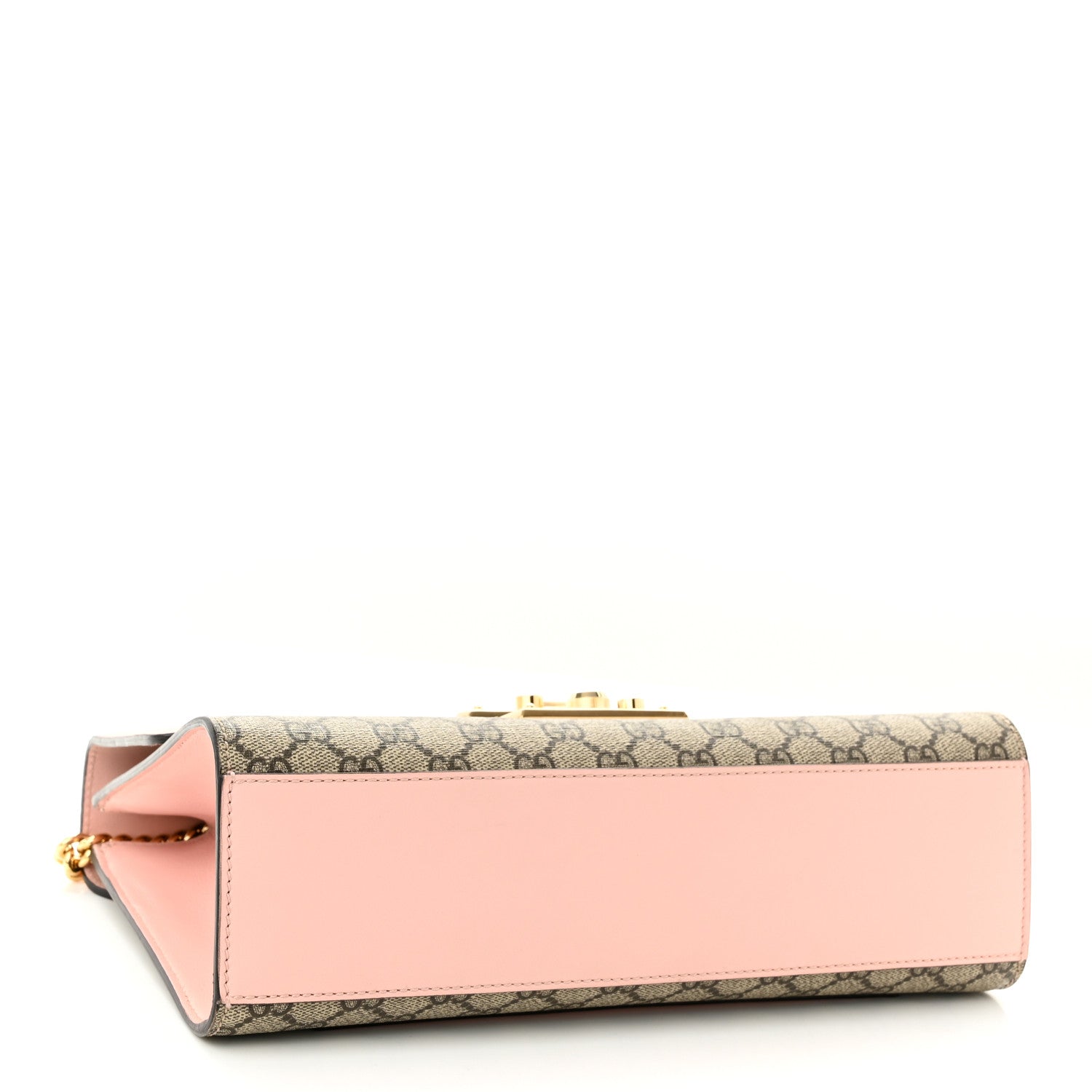 Gucci GG Supreme Monogram Calfskin Medium Padlock Shoulder Bag Beige Perfect Pink 4 of 10