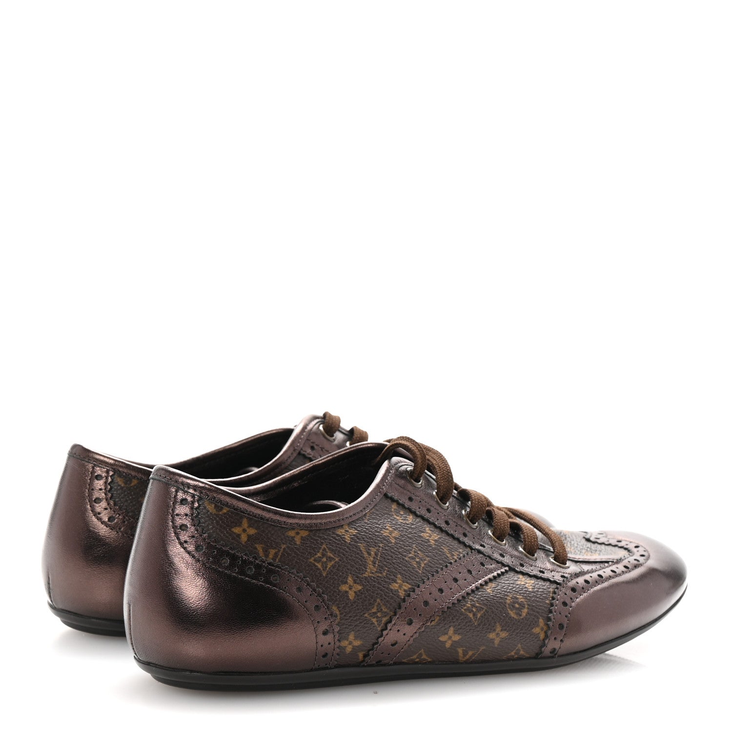 Louis Vuitton Calfskin Monogram Lyrics Sneakers 38 Bronze 5 of 8
