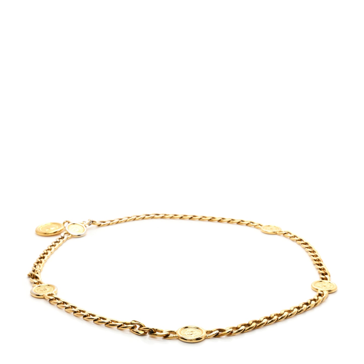 CC Medallion Chain Belt Gold