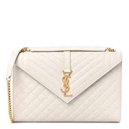 Saint Laurent Grain De Poudre Textured Mixed Matelasse Large Triquilt Monogram Satchel Porcellana 1 of 8