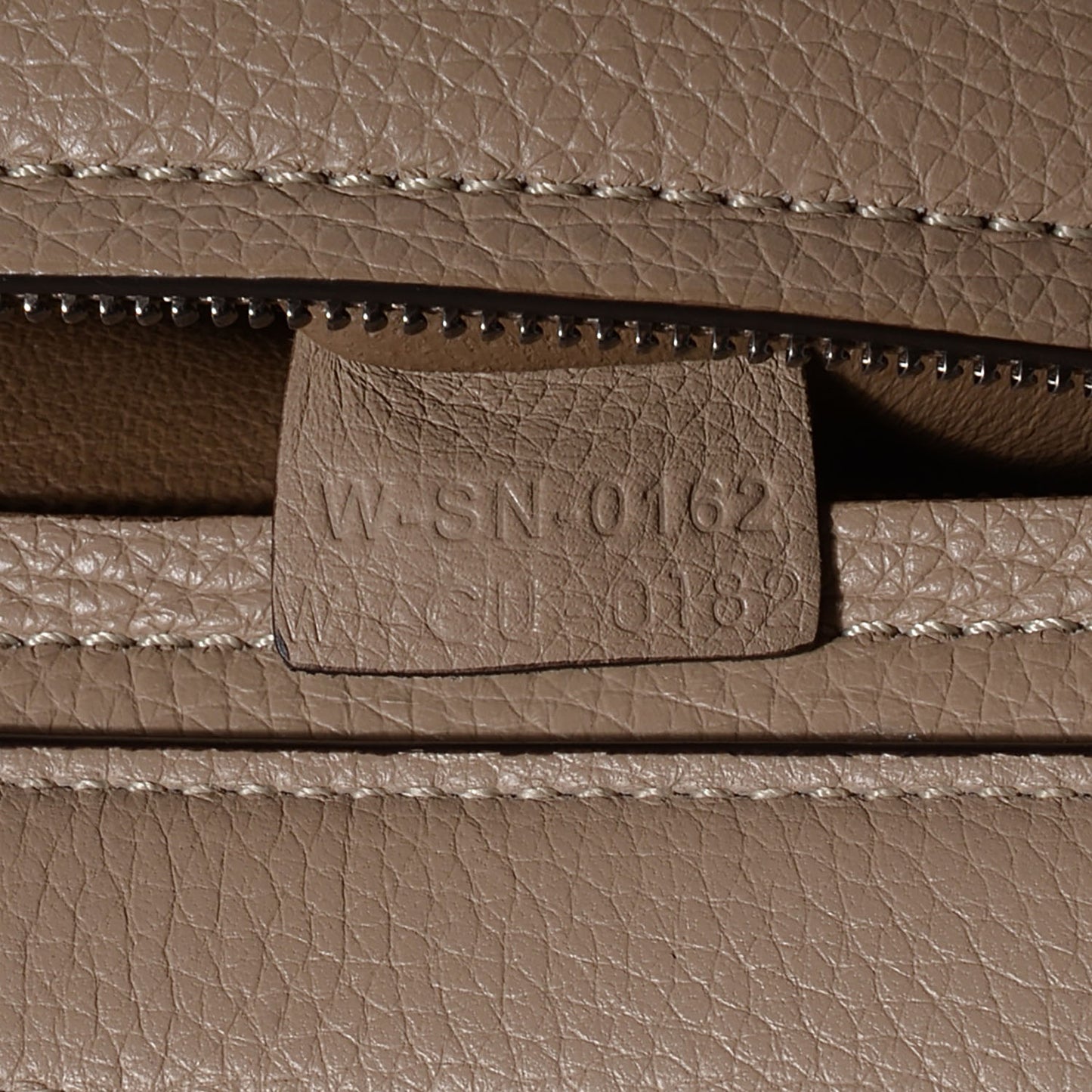Drummed Calfskin Suede Medium Trapeze Dune