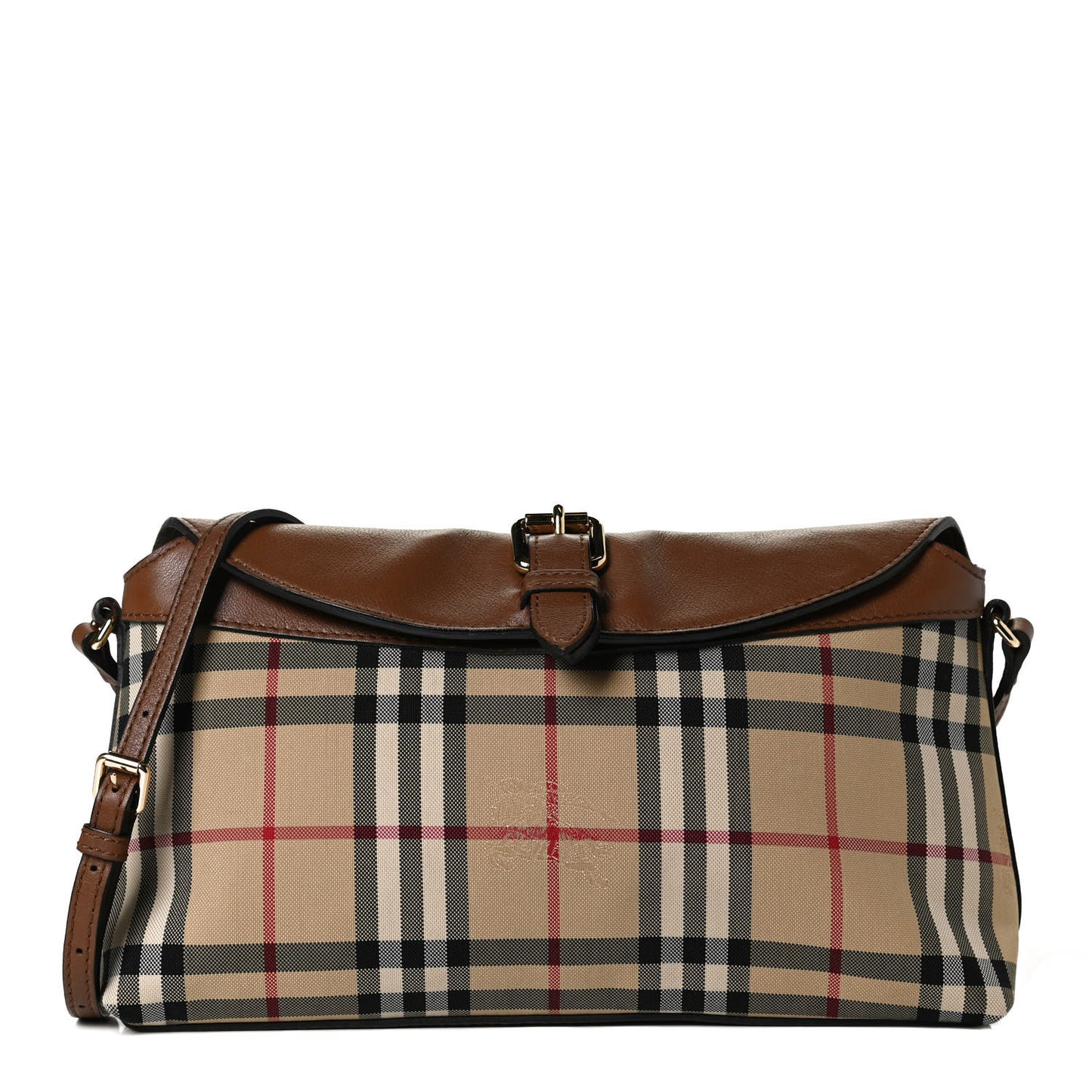 Horseferry Check Small Leah Crossbody Clutch Brown