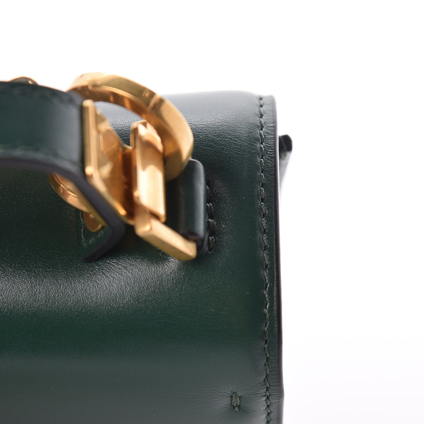 Smooth Calfskin Small VSling Shoulder Bag Green
