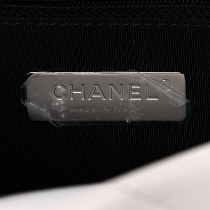 Chanel Glossy Calfskin Quilted Medium Chanel 19 Flap White Black 6 of 10