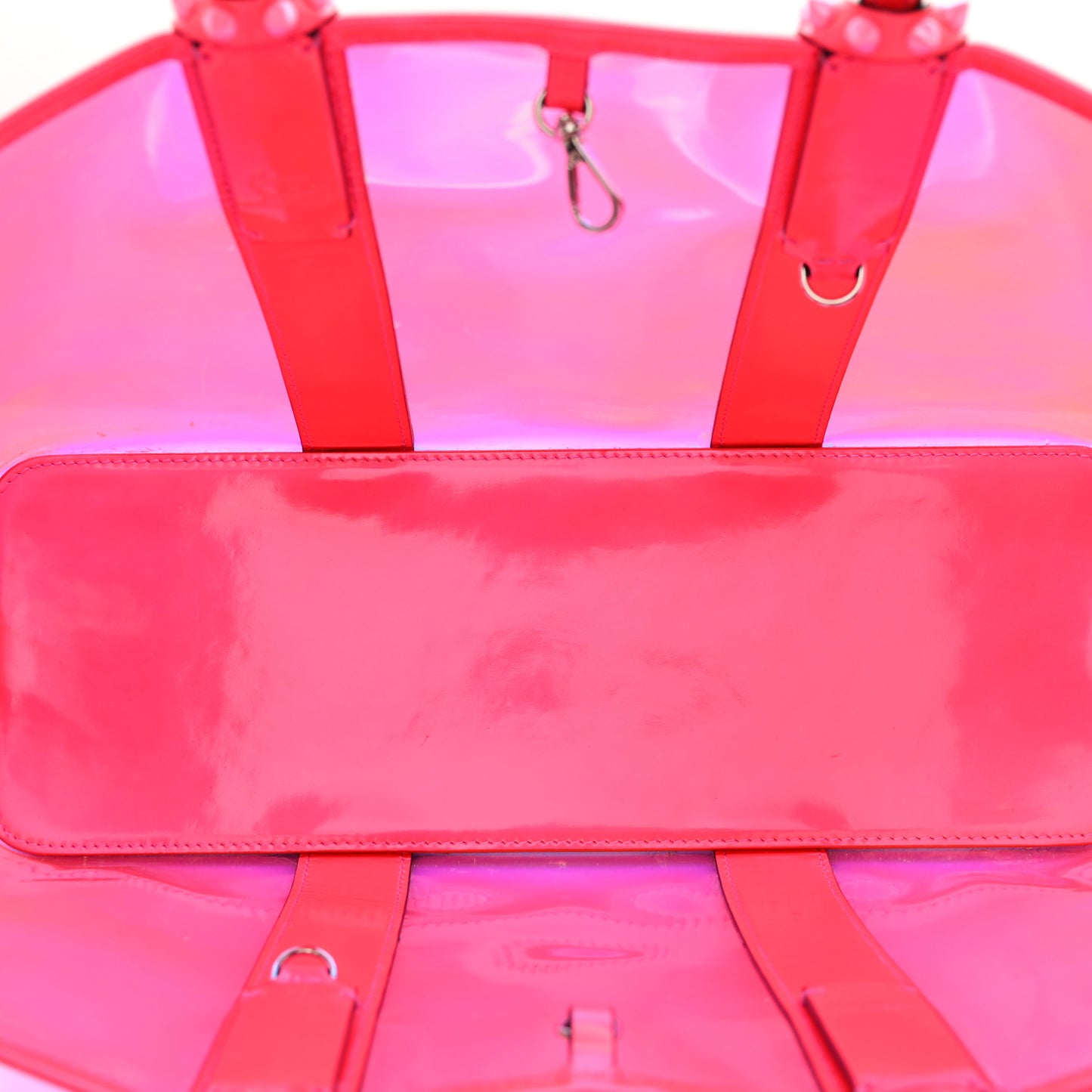 PVC Spikes East West Cabata Tote Pink