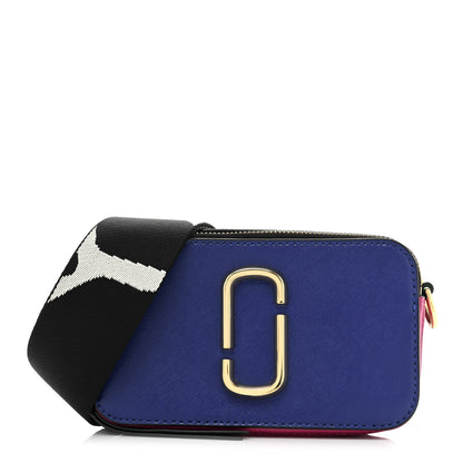 Marc Jacobs Saffiano Small Snapshot Camera Bag Academy Blue Multicolor 1 of 11