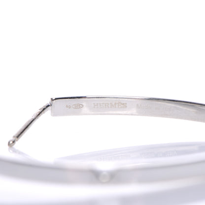 Hermes Sterling Silver Mini Clous Hoop Earrings 5 of 6