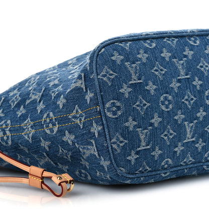 Louis Vuitton Monogram Denim Neo Neverfull MM   Blue 9 of 10