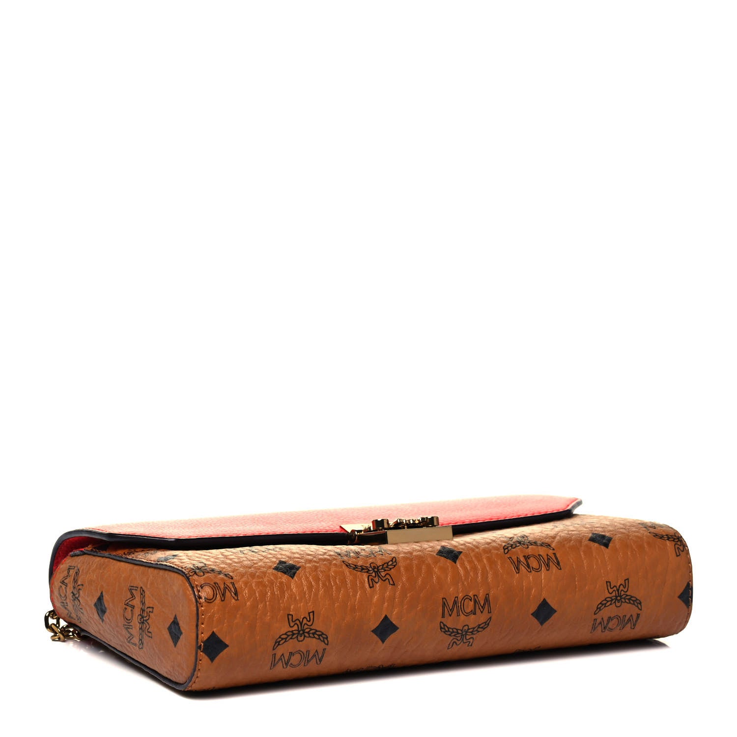 MCM Visetos Millie Crossbody Bag Cognac Marigold Orange 4 of 9