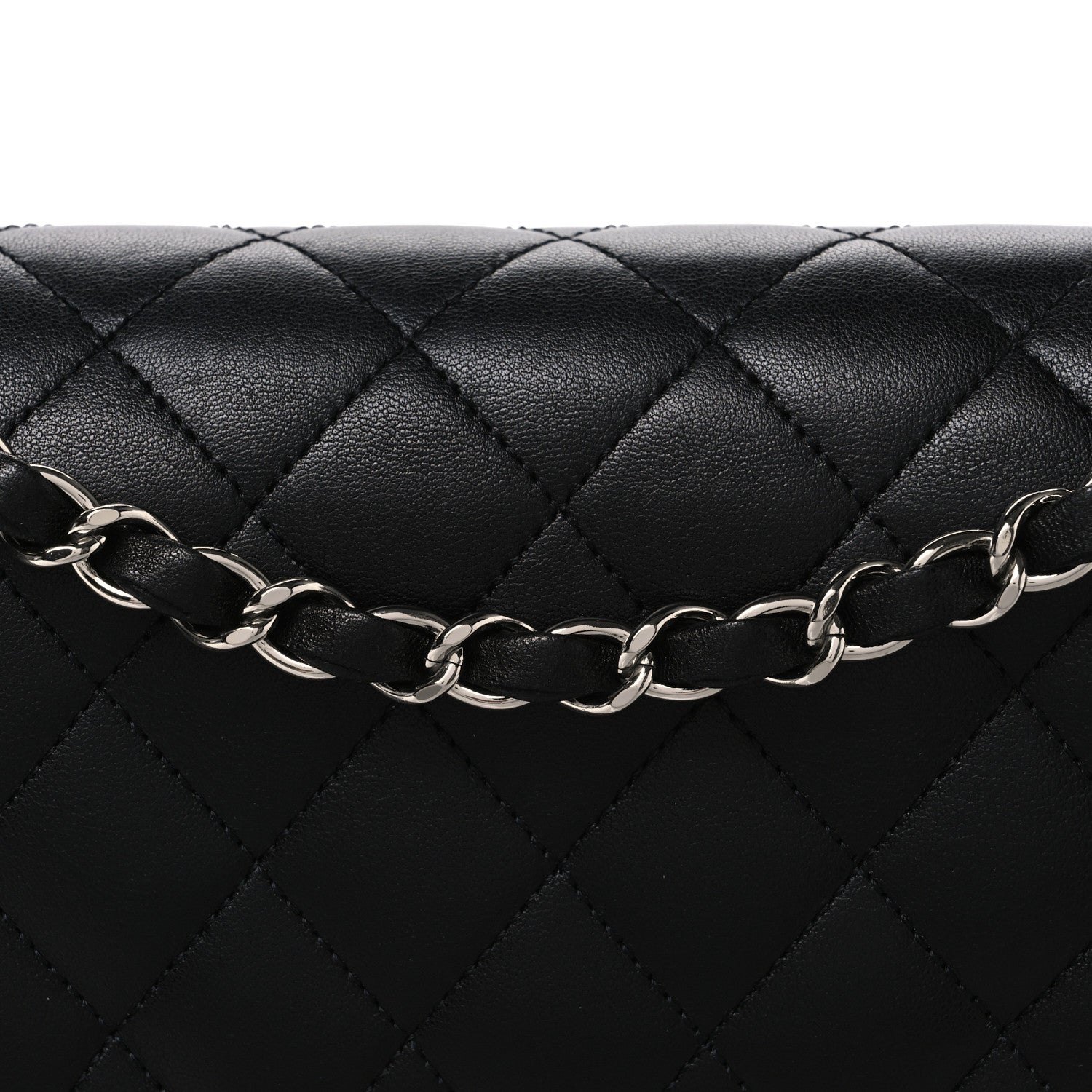 Chanel Lambskin Quilted Medium Double Flap Black 8 of 10