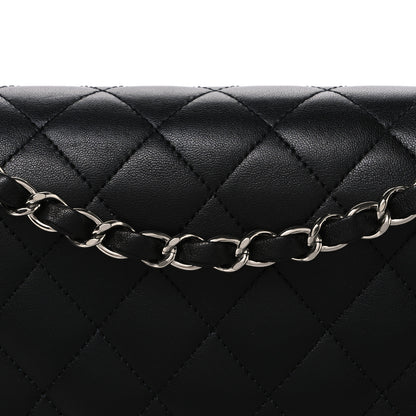 Chanel Lambskin Quilted Medium Double Flap Black 8 of 10