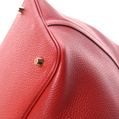 Hermes Taurillon Clemence Picotin Lock 22 MM Rouge Casaque 9 of 12
