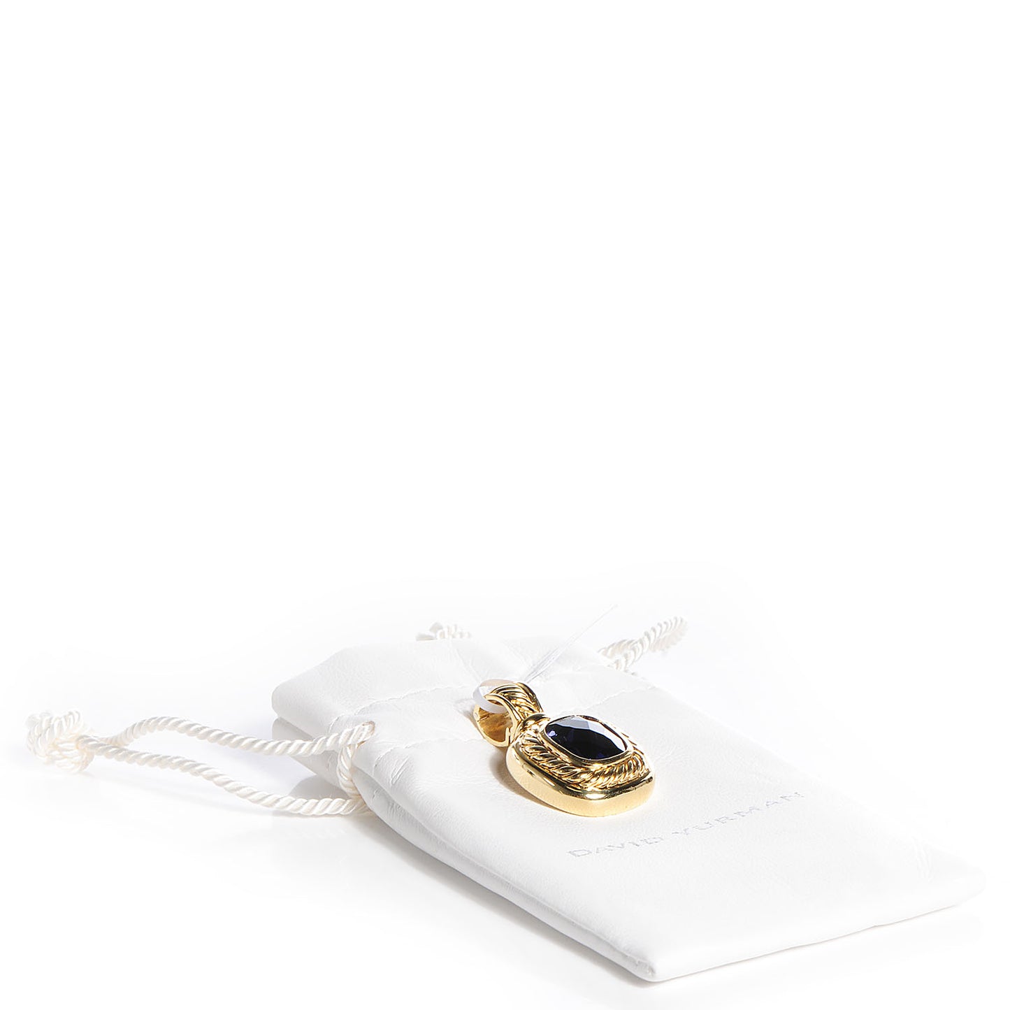 18K Gold Iolite 12mm Albion Enhancer Pendant