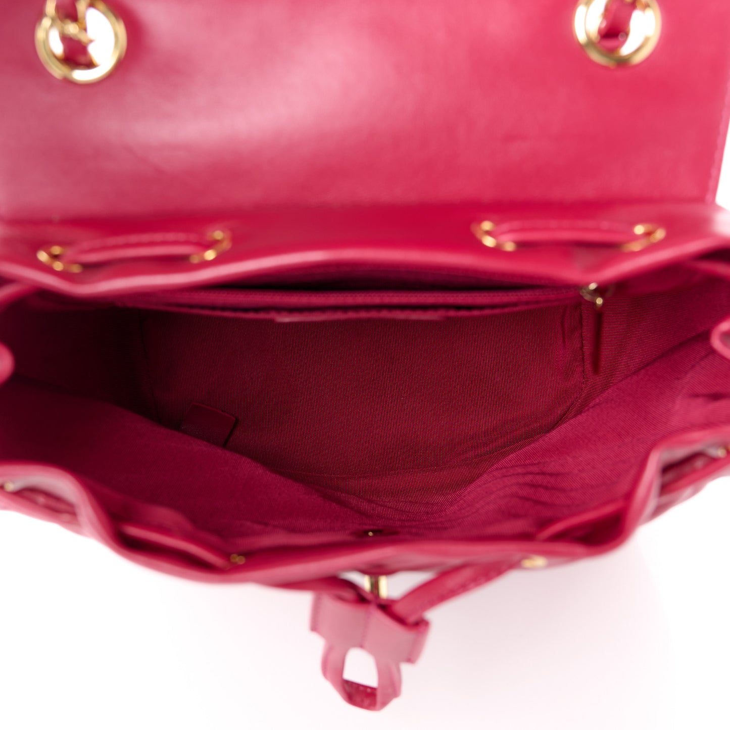 Lambskin Chevron Quilted Small Urban Spirit Backpack Dark Pink