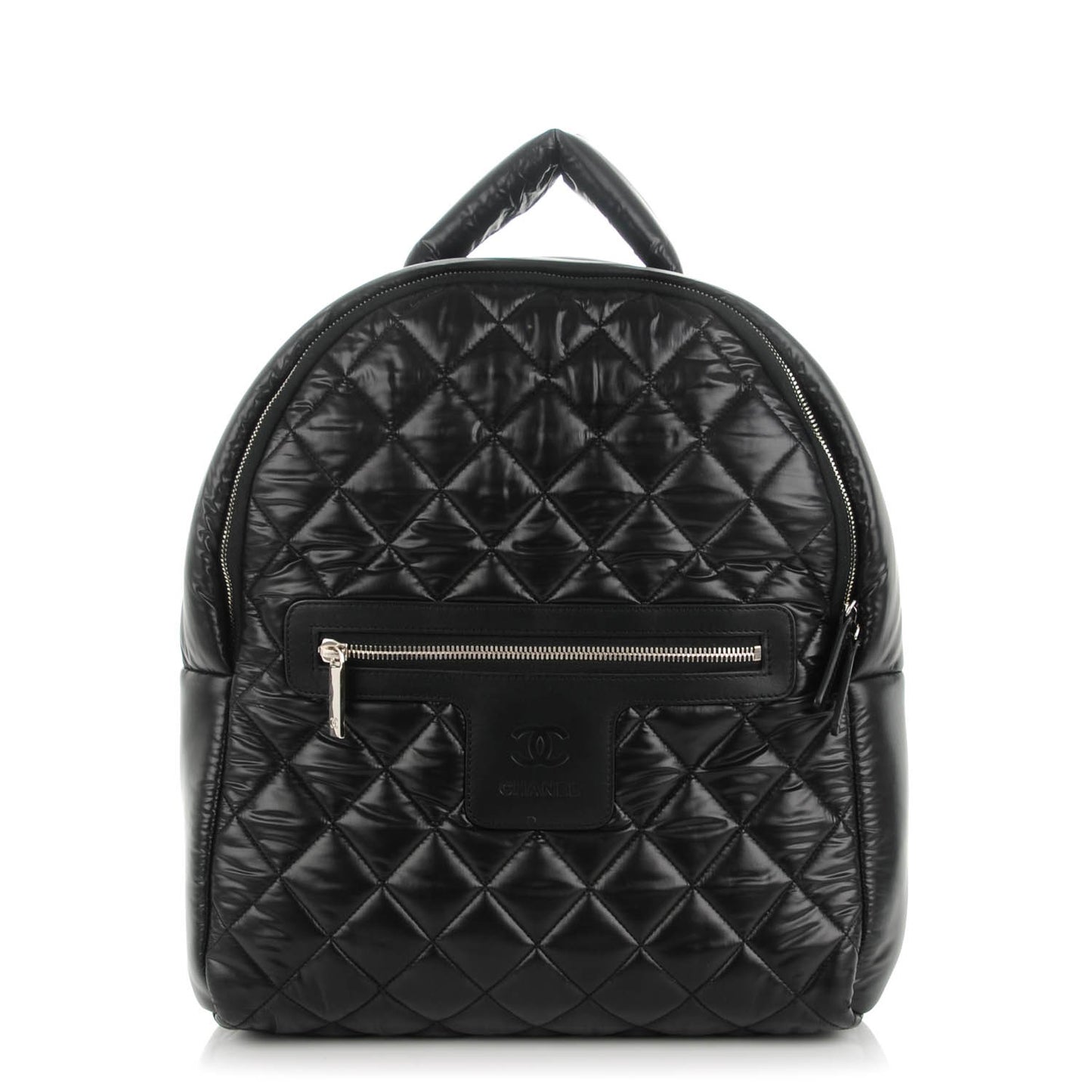 Nylon Quilted Coco Cocoon Backpack Black