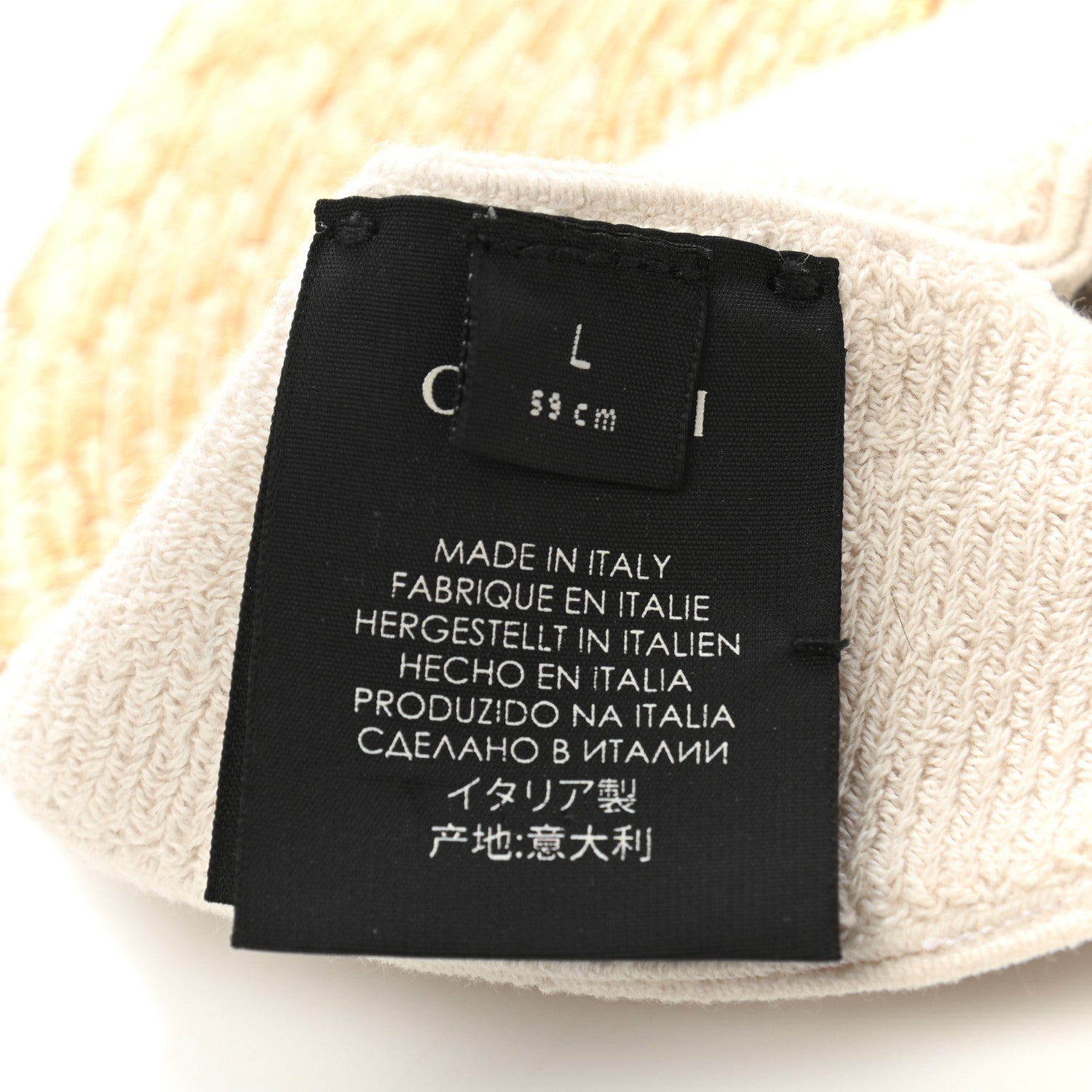 Gucci Raffia Logo Visor L Ivory Black 9 of 11