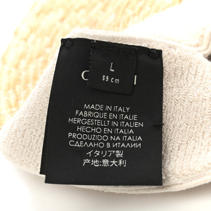 Gucci Raffia Logo Visor L Ivory Black 9 of 11