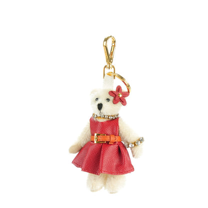 Prada Crystal Trick Teddy Bear Keychain Charm 1 of 4