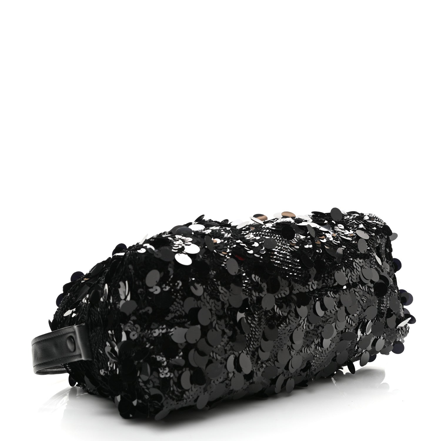 Prada Paillettes Vitello Signaux Bag Black 4 of 17