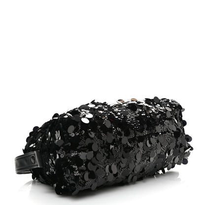 Prada Paillettes Vitello Signaux Bag Black 4 of 17