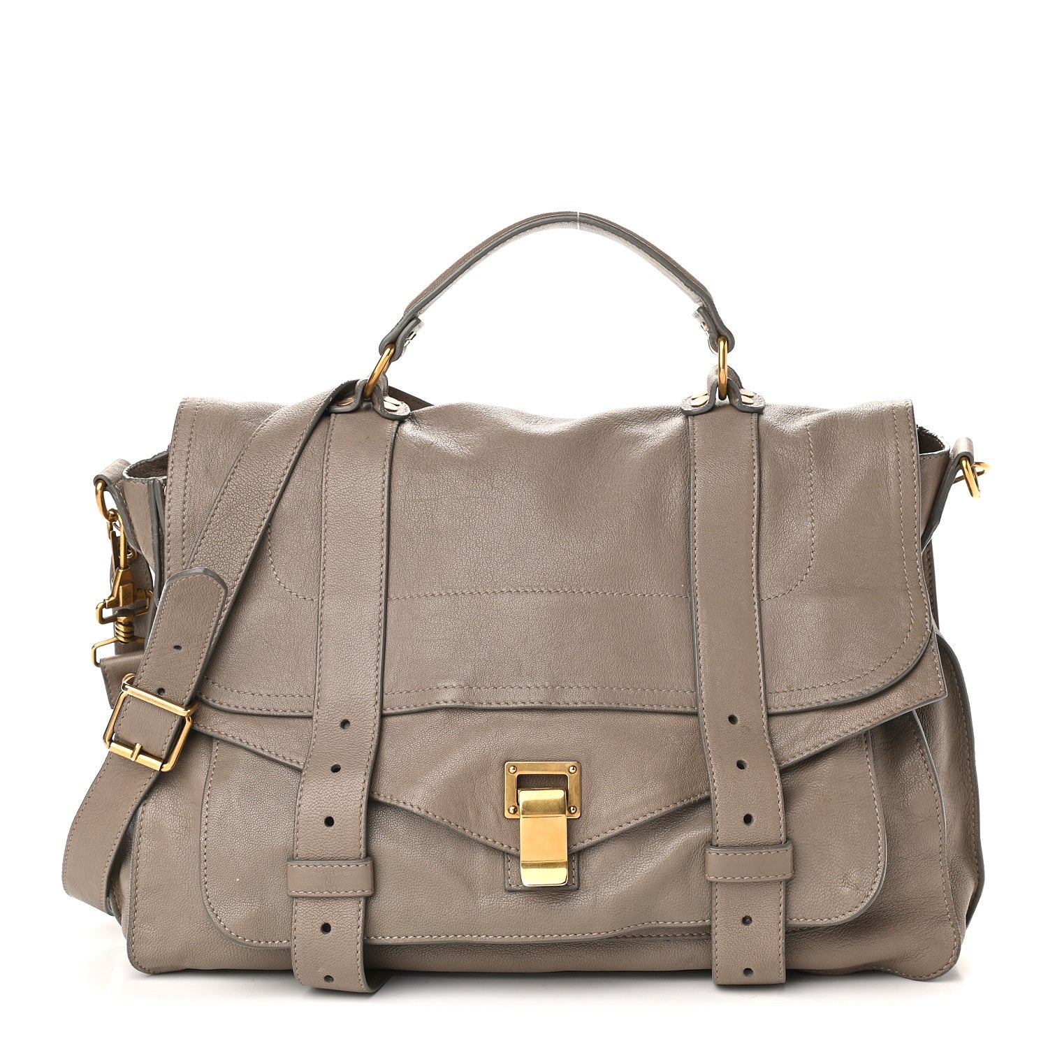 Proenza Schouler Lambskin Large PS1 Satchel Smoke 1 of 12