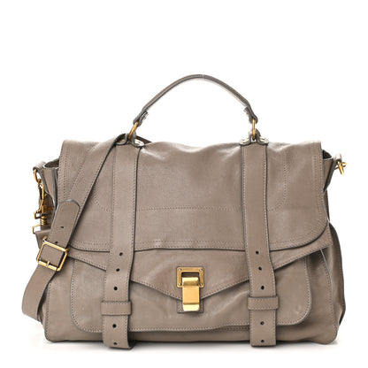 Proenza Schouler Lambskin Large PS1 Satchel Smoke 1 of 12