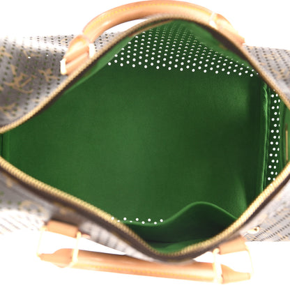 Louis Vuitton Monogram Perforated Speedy 30 Green 5 of 9