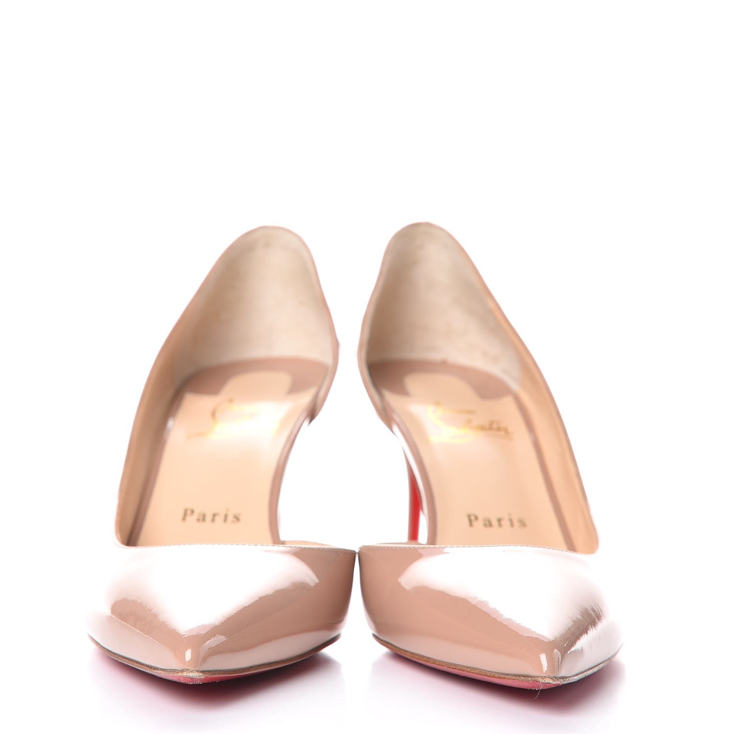 Christian Louboutin Patent Iriza 70 Pumps 38.5 Nude 2 of 22