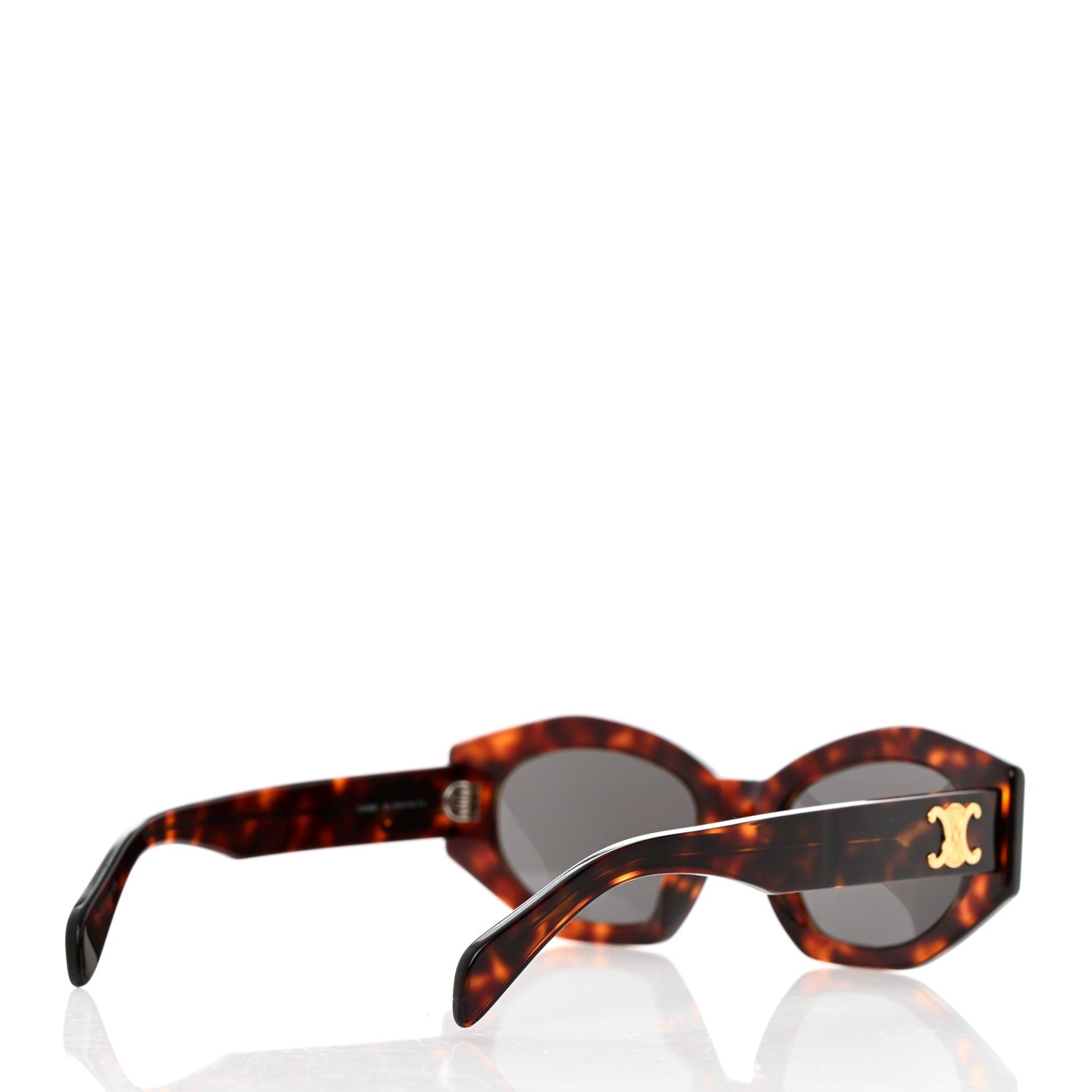 Celine Acetate Triomphe 01 Sunglasses CL 40238U Tortoise 4 of 7