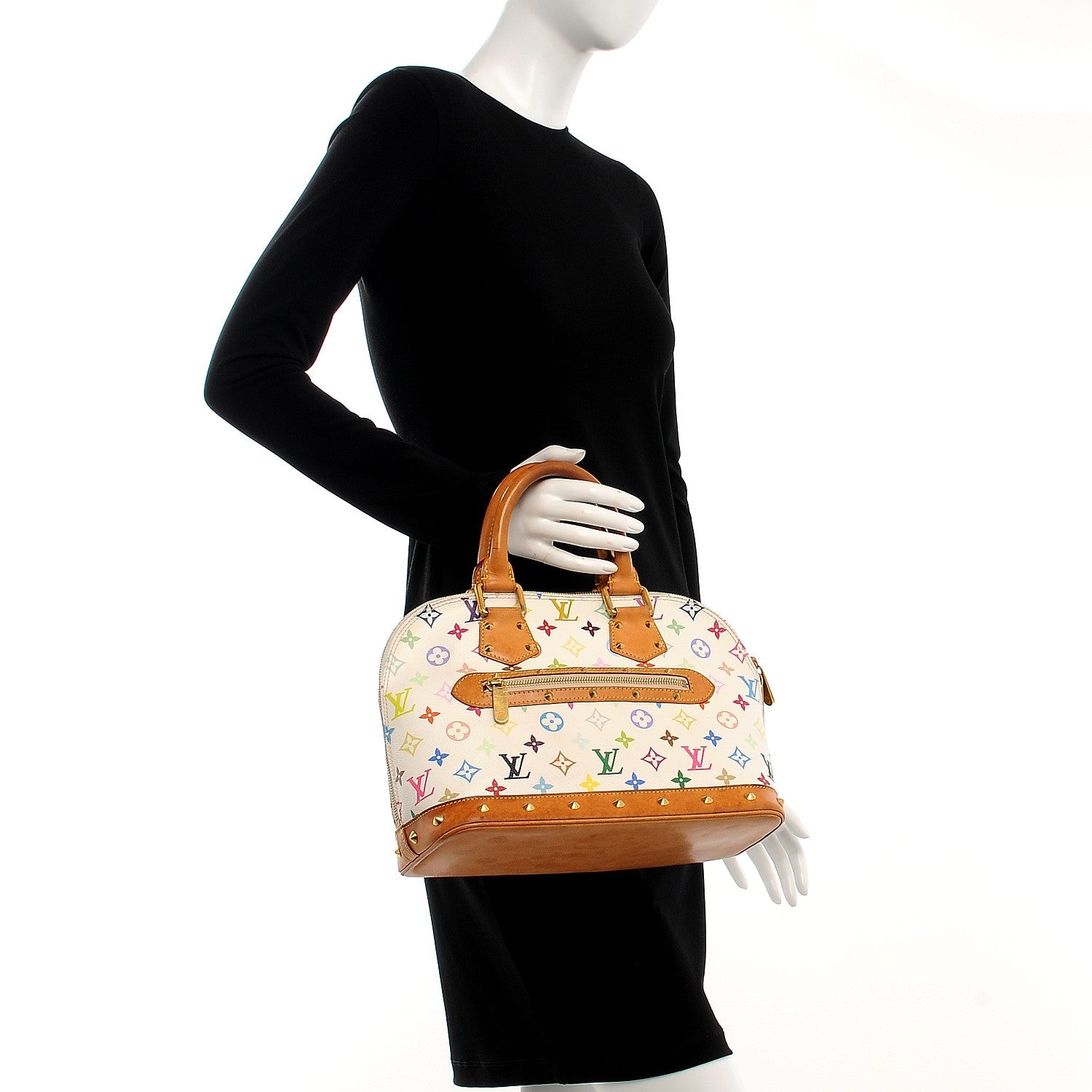 Louis Vuitton Monogram Multicolor Alma White 2 of 13