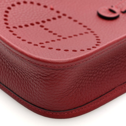 Hermes Taurillon Clemence Evelyne TPM Rouge H 10 of 11