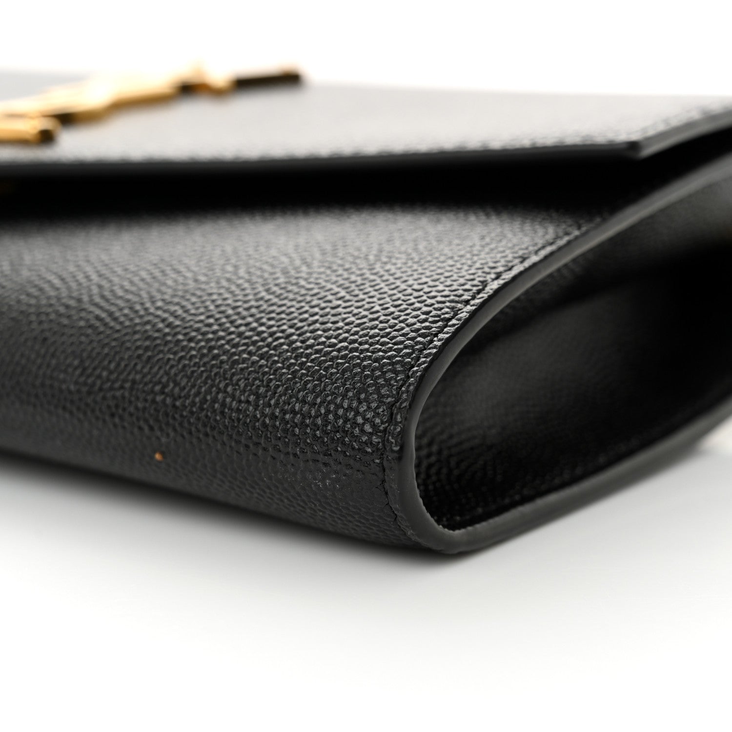 Saint Laurent Grain De Poudre Uptown Chain Wallet Black 10 of 11