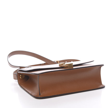 Saint Laurent Smooth Calfskin Carre Satchel Brown 3 of 8