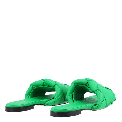 Bottega Veneta Nappa Maxi Intrecciato Lido Flat Sandals 38 Grass 9 of 17