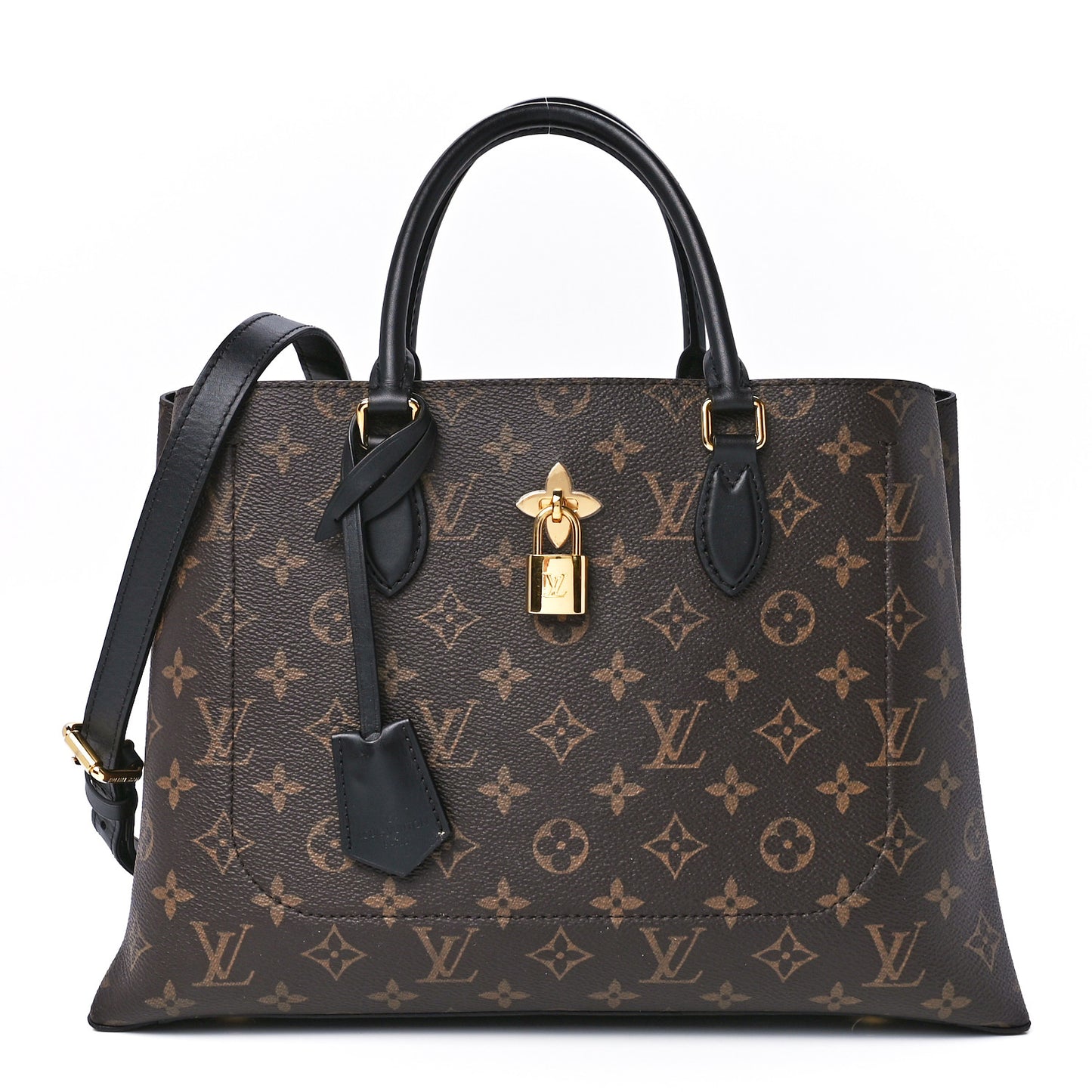 Monogram Flower Tote Black