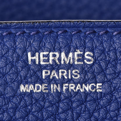Hermes Togo Birkin 25 Bleu Electrique 10 of 34