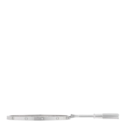 Cartier 18K White Gold 6 Diamond Small LOVE Bracelet 19 3 of 6