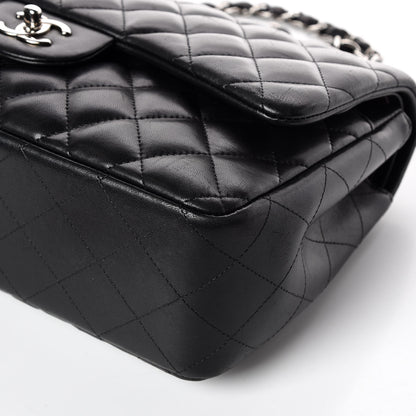 Chanel Lambskin Quilted Jumbo Double Flap Black 10 of 18