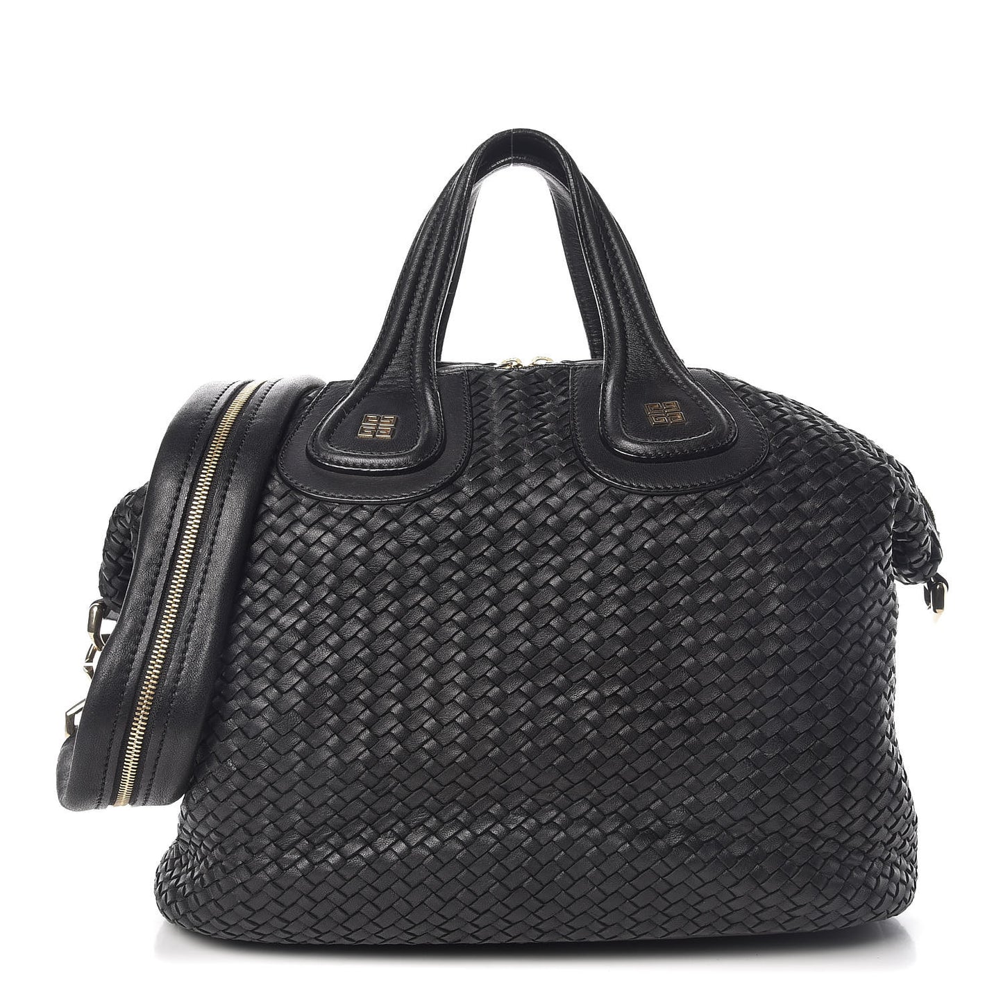 Lambskin Woven Medium Nightingale Black