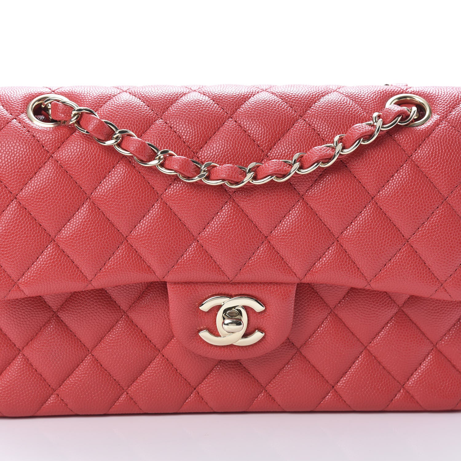 Chanel Caviar Quilted Small Double Flap Red 8 of 10