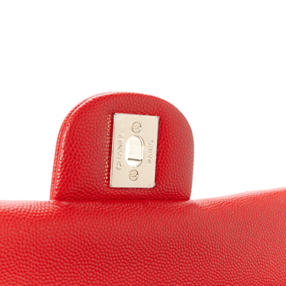 Chanel Caviar Quilted Medium Double Flap Red 7 of 13