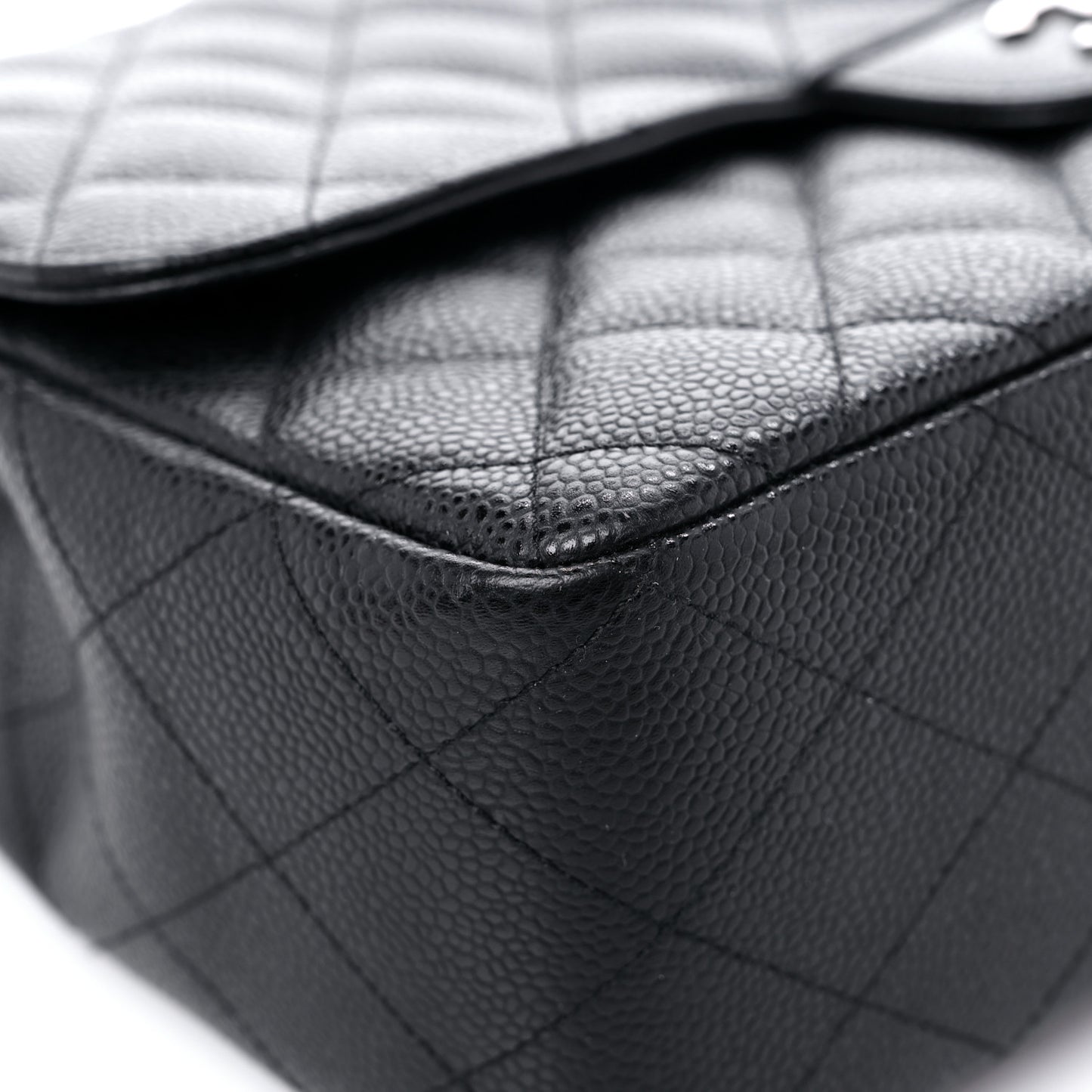 Caviar Quilted Jumbo Single Flap Black