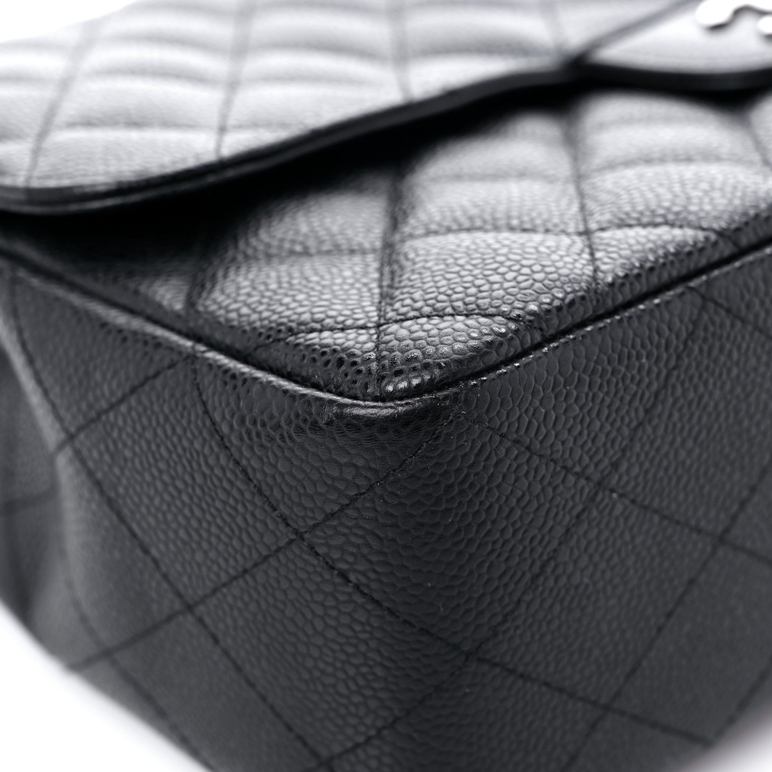 Chanel Caviar Quilted Jumbo Single Flap Black 8 of 14