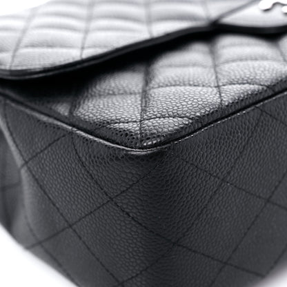 Chanel Caviar Quilted Jumbo Single Flap Black 8 of 14