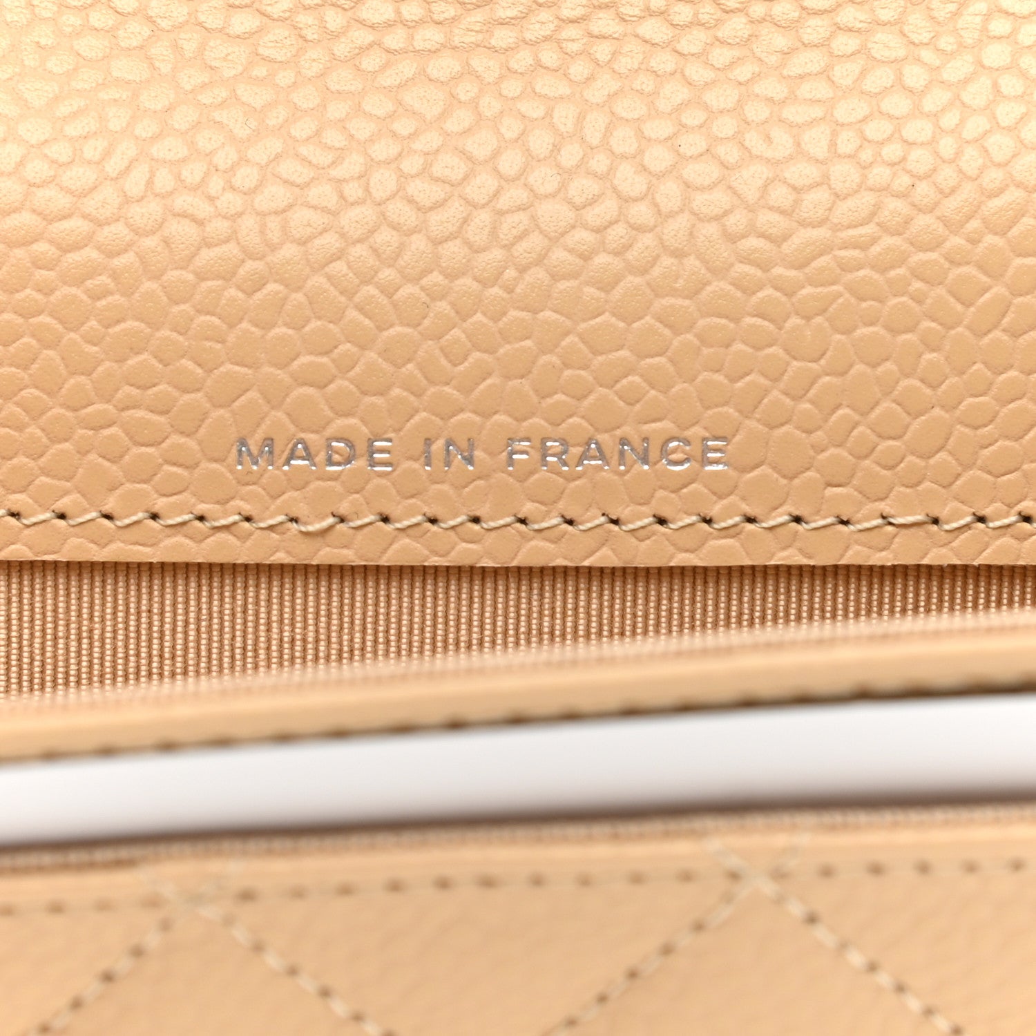 Chanel Caviar Quilted Flap Card Holder Wallet Light Beige 7 of 10